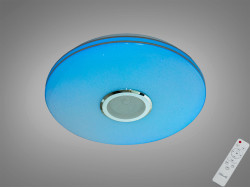LED люстра кругла з Bluetooth колонкою біла 70W RGB