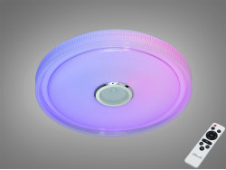 Смарт - люстра з Bluetooth колонкою та RGB (80W, Біла, Ø49см)