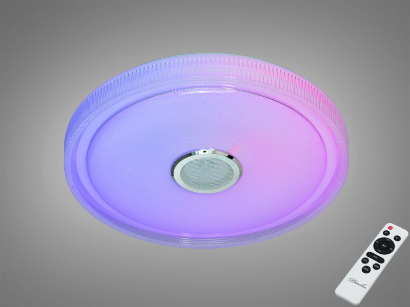 Смарт - люстра з Bluetooth колонкою та RGB (80W, Біла, Ø49см)
