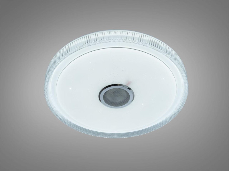 Смарт - люстра з Bluetooth колонкою та RGB (80W, Біла, Ø49см)