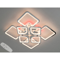 LED люстра з диммером і підсвічуванням,  155W золотиста
