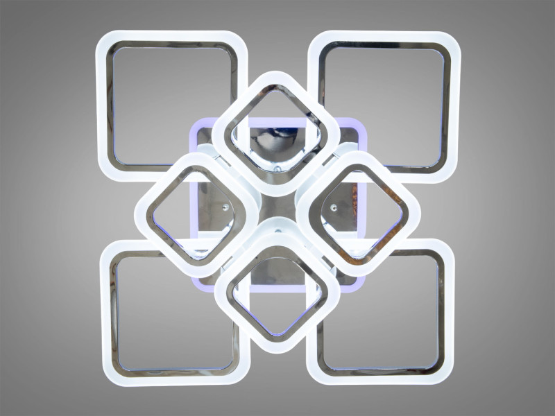 LED люстра з підсвічуванням, димером, 115W, золотистого кольору