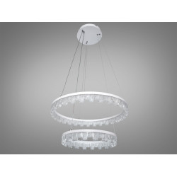 LED люстра 2 кільця 82 Вт біла