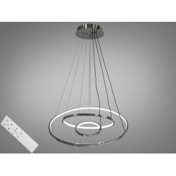 LED люстра підвісна кільця в кухню, 100W, хром