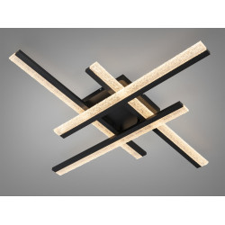 LED люстра 57W чорна акрилові розсіювачі сучасний дизайн