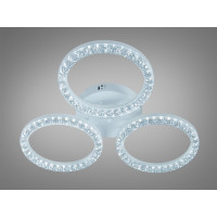 Стельова LED люстра кільця чорна 65W