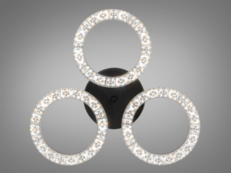 LED люстра біла 45W три кільця акрил