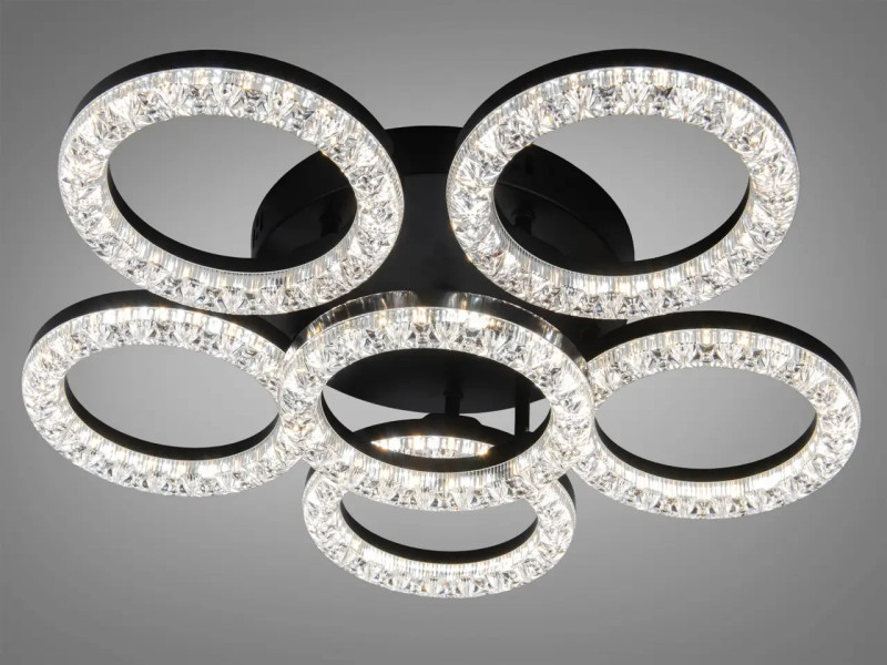 Люстра стельова LED кільця біла 83 Вт