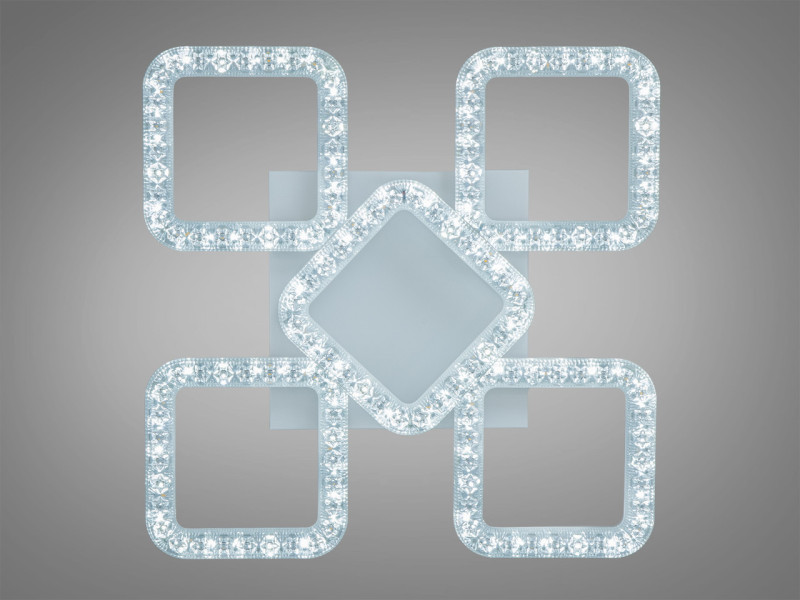 Стельова LED люстра чорна 74W