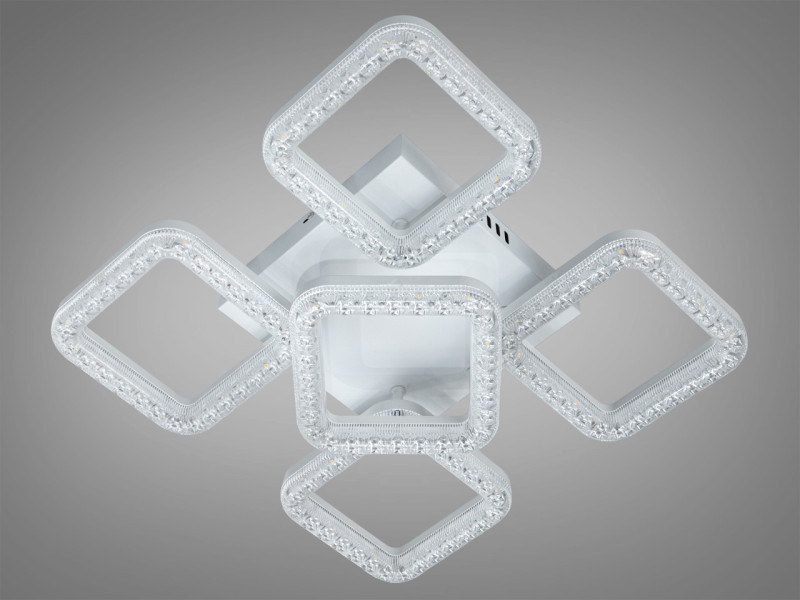 Стельова LED люстра чорна 74W