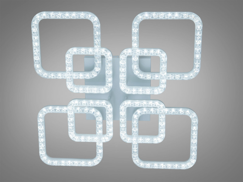 LED люстра біла140W вісім плафонів 4 + 4