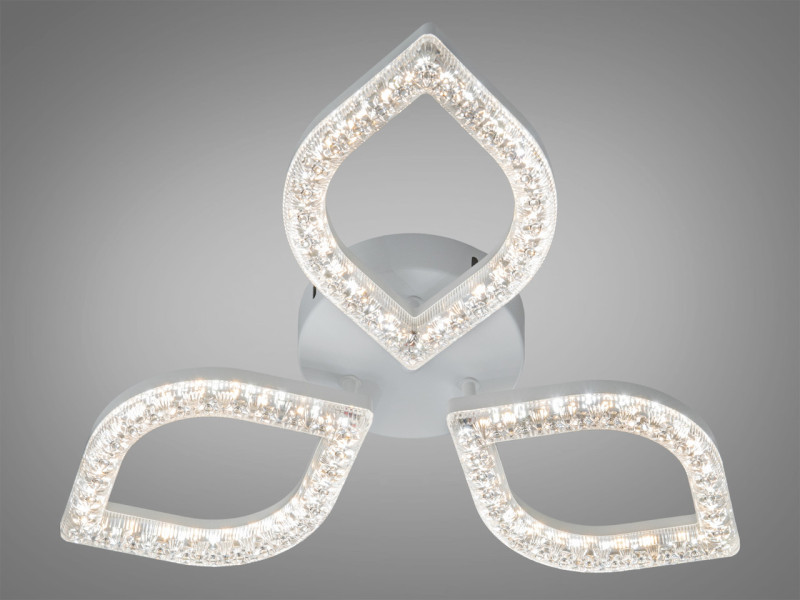 LED люстра чорна 45W три плафони