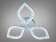 Стельовий LED світильник у формі листків білий