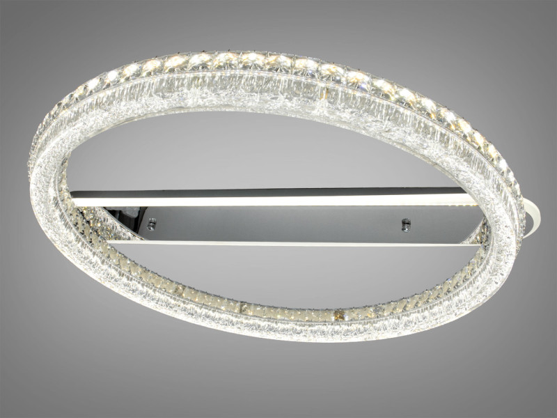 LED люстра стельова пульт хром 150Вт CCT