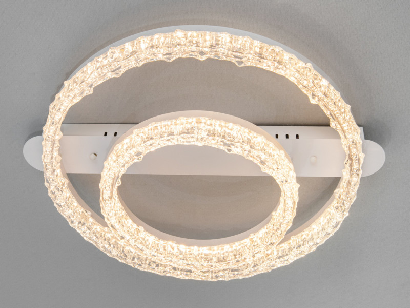 LED люстра кільця біла 72W акрилові плафони