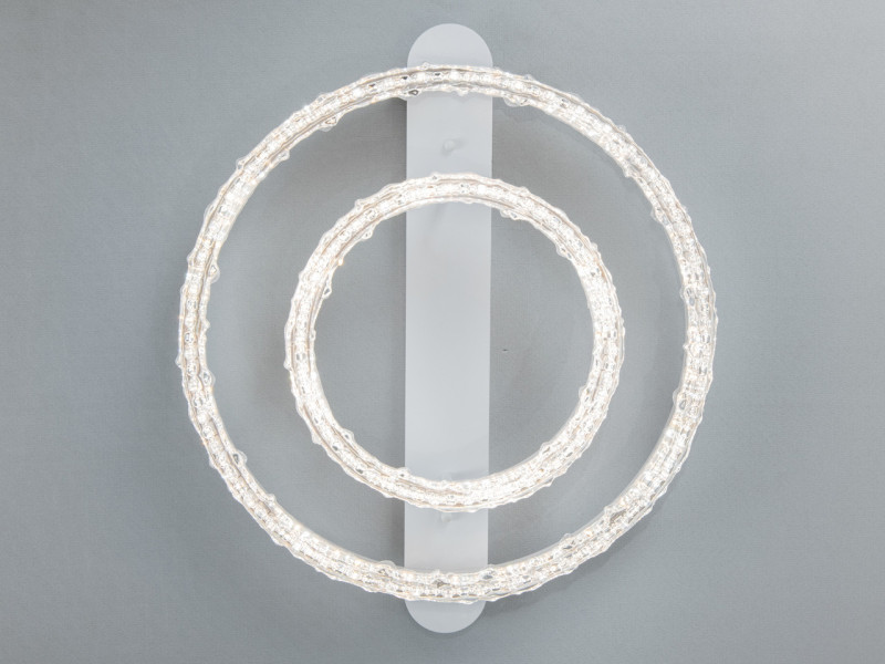 LED люстра кільця біла 72W акрилові плафони
