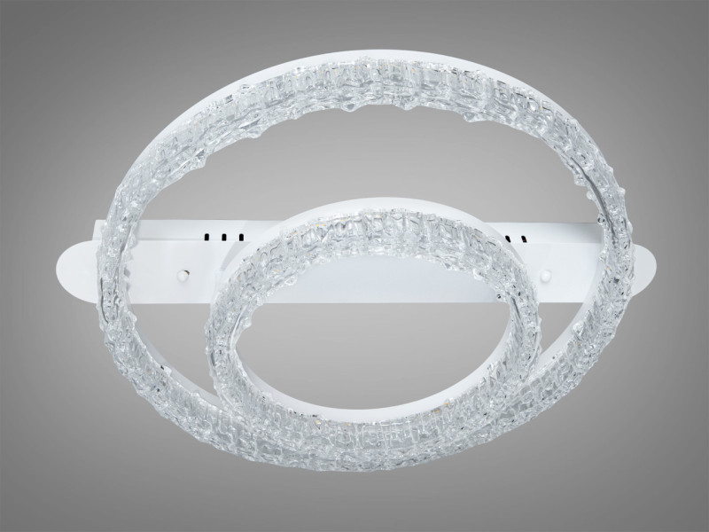 LED люстра кільця біла 72W акрилові плафони