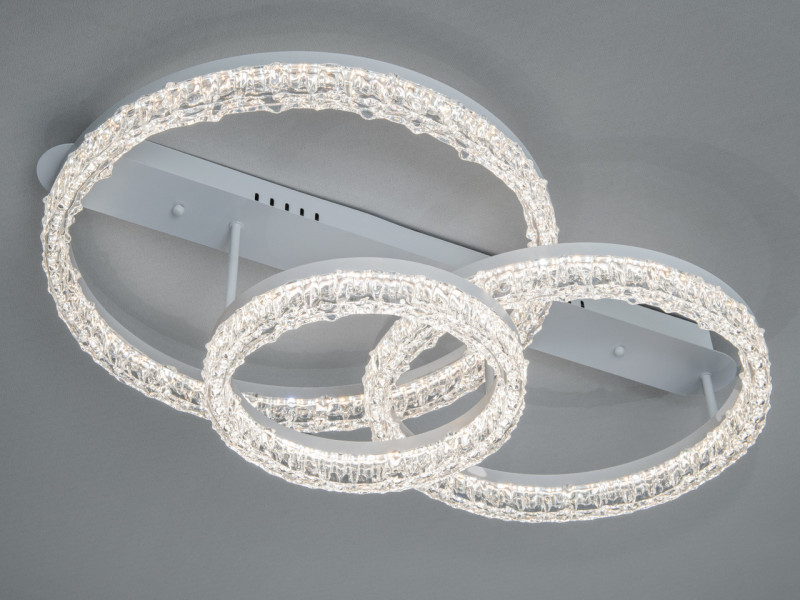 Стельова LED люстра кільця біла 103W
