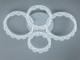 Біла стельова LED люстра на чотири кільця з акриловими розсіювачами