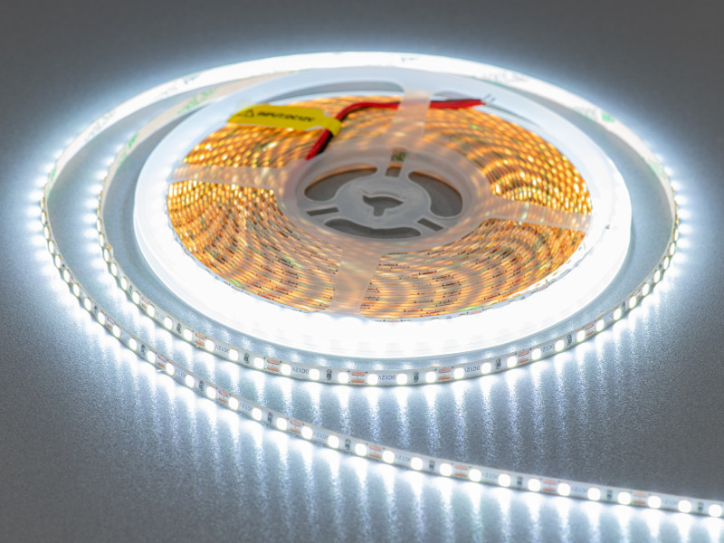 LED стрічка 12В, 120 діодів на метр, 5мм, холодний