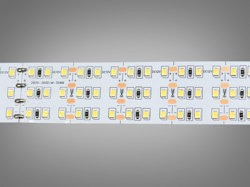 LED стрічка 12В, 360 діодів на метр, 30мм, холодний