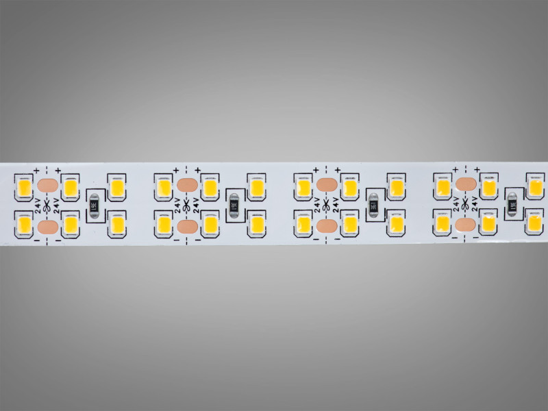 LED стрічка 24В, 240 діодів на метр, 15мм, теплий