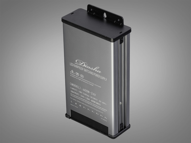 Блок живлення 24В, із захистом від дощу, 600Вт, 25А