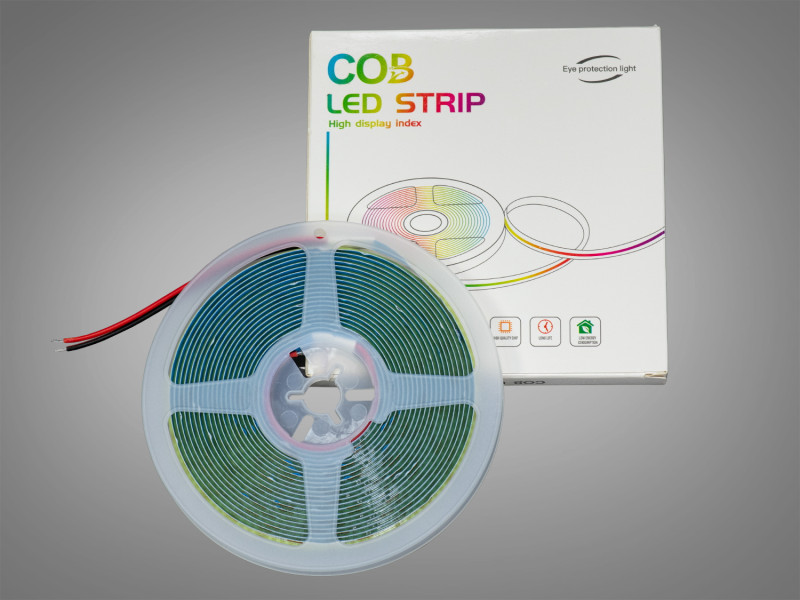 COB LED стрічка 12В, 320 діодів на метр, 8мм, блакитний