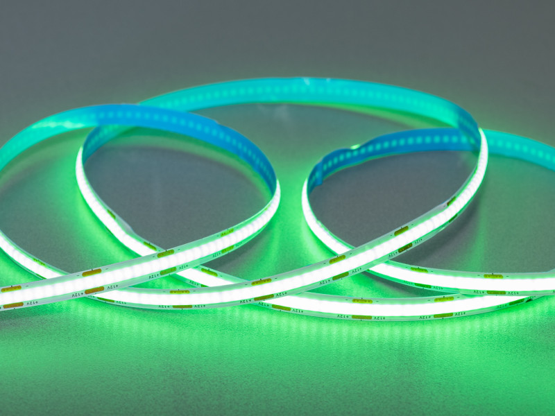 COB LED стрічка 12В, 320 діодів на метр, 8мм, зелений