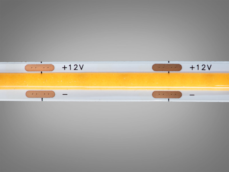 COB LED стрічка 12В, 480 діодів на метр, 8мм, теплий
