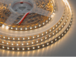 LED стрічка 12В, 120 діодів на метр, 8мм, теплий