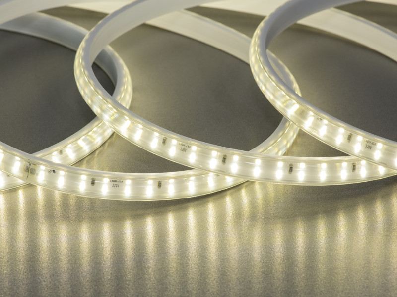 Світлодіодна стрічка 220в, 180 штм, герметична, 12мм, нейтральний
