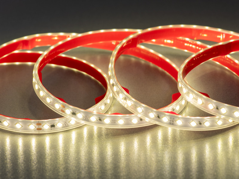 LED стрічка 220в, 120 штм, герметична, 10мм, нейтральний