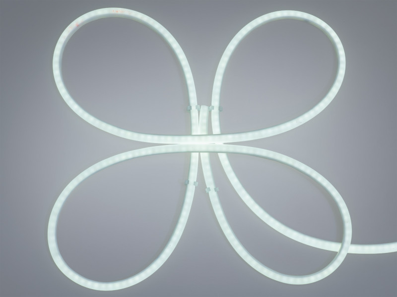 Гнучкий LED неон 220В круглий холодний IP67 8Вт