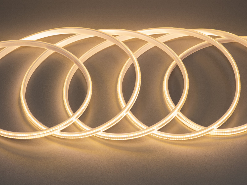 СОВ LED стрічка 220в, 288 штм, герметична, 10мм, теплий