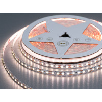 LED стрічка 24В, 120 діодів на метр, 8мм, теплий