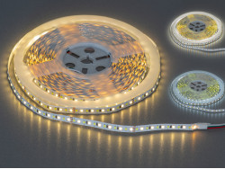 Адресна LED стрічка 24В, 120 діодів на метр, 8мм, теплий+холодний