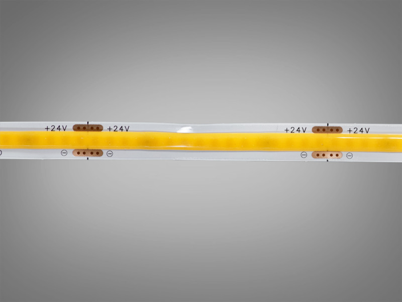 COB LED стрічка 24В, 320 діодів на метр, 8мм, теплий