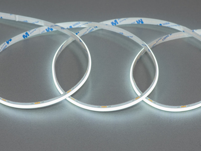COB LED стрічка 24В, 480 діодів на метр, 8мм, холодний