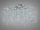 Стельова кришталева люстра золотистого кольору на дев'ять ламп