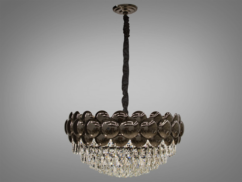 Кришталева люстра 13ламп цколь Е14 , чорний хром