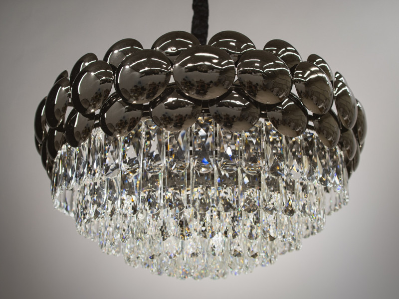 Кришталева люстра 13ламп цколь Е14 , чорний хром