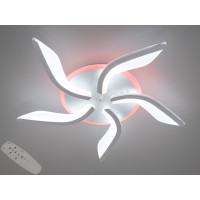 Led люстра з пультом, диммером, підсвіткою, 50W, біла