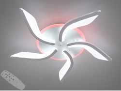 Led люстра з пультом, диммером, підсвіткою, 50W, біла