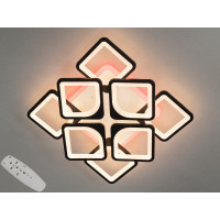 LED люстра з пультом, димером, підсвіткою, 130Вт, чорна