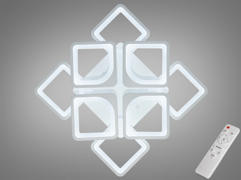 Стельова LED люстра смарт світильник з пультом, 115W, білий