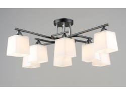 Люстра стельова Sirius B N6194/8 BK+CH на 8 плафонів