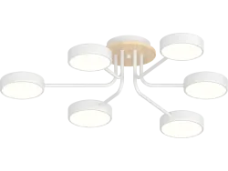Люстра лед колір - білий+дерево XI3333-6 