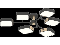 Люстра VALESO XI3363-6 чорний+дерево