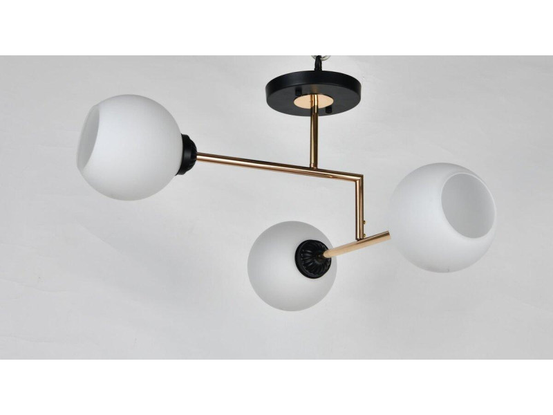 Люстра L0020-3 BK+FGD (Чорний + Золото)